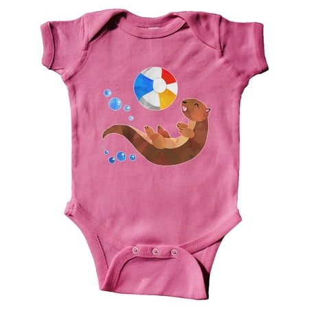 

Inktastic Cute Otter and Beachball Gift Baby Boy or Baby Girl Bodysuit