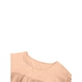 thumbnail image 6 of GXFC Women's Temperament Loose Mid-length Dress Ladies Leisure Style Solid Color Round Collar Fly Sleeve Ruched Dress for Women 2023, 6 of 9