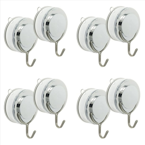 Gancho de SuccióN Paquete de 8 de Ventosa de Acero Inoxidable Al VacíO, Gancho para Toallas de BañO, Soportes Hasta 18 Lb Pared con Ventosa, Perchas Cocina y BañO