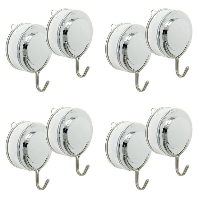 Gancho de SuccióN Paquete de 8 de Ventosa de Acero Inoxidable Al VacíO, Gancho para Toallas de BañO, Soportes Hasta 18 Lb Pared con Ventosa, Perchas Cocina y BañO