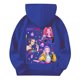 thumbnail image 4 of Moonsky Sudadera con capucha y cordón HUNTRX, estampado de grupo de chicas coreanas, jersey corto, suave y cómodo, top de manga larga para primavera y otoño. Morado 160, 4 of 4