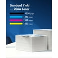 thumbnail image 3 of Cartucho De Tóner Olorva 206A, Paquete De 4 206X | Reemplazo Para Hp 206A 206X Compatible Con Hp Color Laserj Pro Mfp M283Fdw M283Cdw Color Laserj Pro M255Dw Color Laserj Pro Mfp M283 M255 Series | W2, 3 of 9