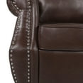 thumbnail image 6 of Noble House Amedou Faux Leather Club Chair with Nailhead Trim, Dark Brown, 6 of 7