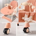 thumbnail image 2 of YUCHANG 4- in-1 Baby High Chair,Adjustable Convertible Infant Baby Feeding Chair Booster for Eating with Detachable Double Tray,5 Point Harness, 2 of 12