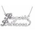 thumbnail image 2 of Personalized Diamond 2 Name Nameplate Pendant Necklace 20MM 14K 14K White or 14K Yellow Gold.  Special Order, Made to Order. PNK041Y, 2 of 2
