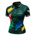 thumbnail image 2 of Pickleball Golf Shirts for Women Workout Athletic Tennis Golf Shirts Quick Dry Breathable Button Collared Pickleball Printed Polos for Women Army Green XXL, 2 of 4