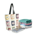 thumbnail image 2 of FORMRS Womens Canvas Tote Bag with Zipper Inner Pocket Shoulder Handbag, Beige Jam Jars, 2 of 7