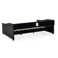 thumbnail image 5 of DeeHome Queen Size Daybed with Drawers Upholstered Tufted Sofa Bed,,with Button on Back and Copper Nail on Waved Shape Arms(84.5"x63.5"x26.5"), 5 of 9