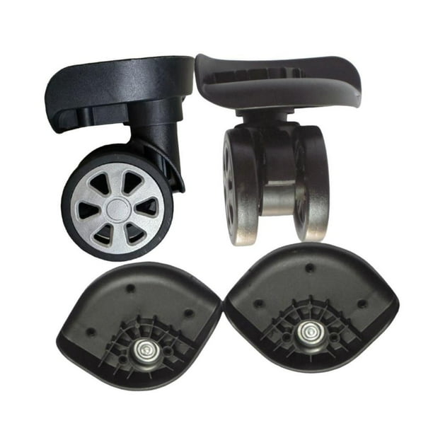 1 par de ruedas de repuesto de maleta ruedas giratorias universales para equipaje maleta Trolley negro