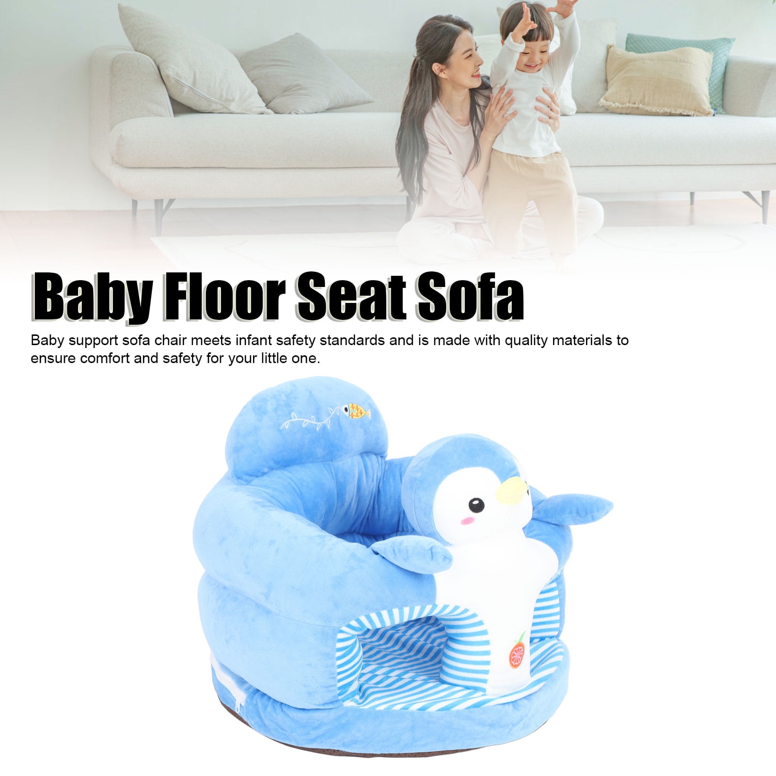 Baby Support Sofa Cartoon Infant Support Sofa Baby Floor Sofa Baby Support Sofa Chair Animal Shaped Soft Plush Keep Sitting Posture Infant Floor Sitting Sofa Walmart