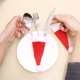 thumbnail image 2 of Accesorios de sombrero no tejido para cocina navideña, funda para cuchillo y tenedor, decoraciones para vajilla navideña, bolsa de soporte, 2 of 4