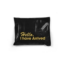 Shop4Mailers 10x13 Hello, I Have Arrived Black and Gold Poly Bag Mailer Envelopes 2 Mil (100 Pack, Black)