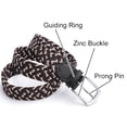 thumbnail image 4 of Cinturón elástico trenzado de 2 piezas para hombres y mujeres, cinturón tejido multicolor, cinturón elástico de lona, 4 of 5