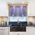 thumbnail image 5 of Yayeee Kitchen Curtains Tier Pair Light Filtering 27"x36" Rod Pocket Short Cafe Window Panel, Purple Forest, 5 of 7