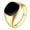 Gold, variant on 18ct Gold Filled Black Onyx Mens Womens Signet Wedding Band Pinky Ring Size 7-12