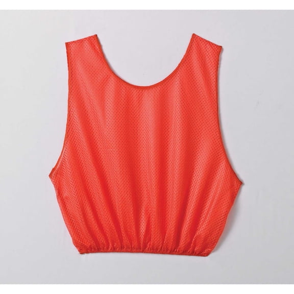 sportime mesh scrimmage vest - adult size - orange
