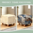 thumbnail image 6 of Jiueut Marble Print Slipcover for Ottoman, Removable Footstool Decoration with Elastic Band Non Slip Rectangular Furniture Protection for Footrest Sofa, 6 of 7