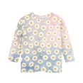 thumbnail image 3 of Grblisyd 3/4 Sleeve Shirts for Girls Cute Sunflower Daisy Printed T Shirts Kids Summer Loose Tops Casual Crewneck Tees 7-8 Years, 3 of 5