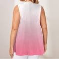 thumbnail image 5 of fatyb Women's Plus Size Tank Tops V Neck Flowy Tunic Shirts Sleeveless Gradient Color Loose Blouses, 5 of 5