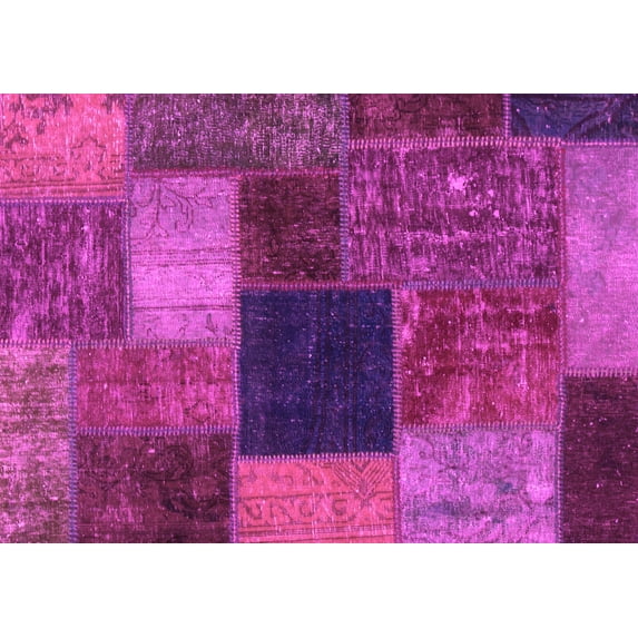 Ahgly Company Indoor Rectangle Abstract Pink Modern Area Rugs, 8' x 10'