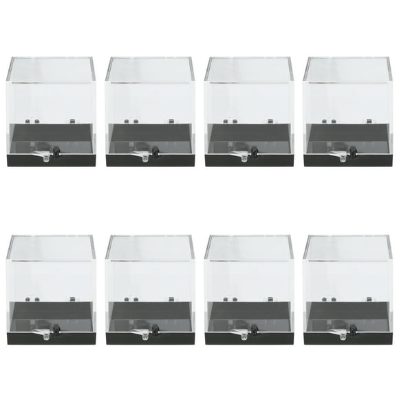 8 Pcs Boîte de Collecte Minérale Transparente Boîte de Stockage d'Échantillon en Plastique