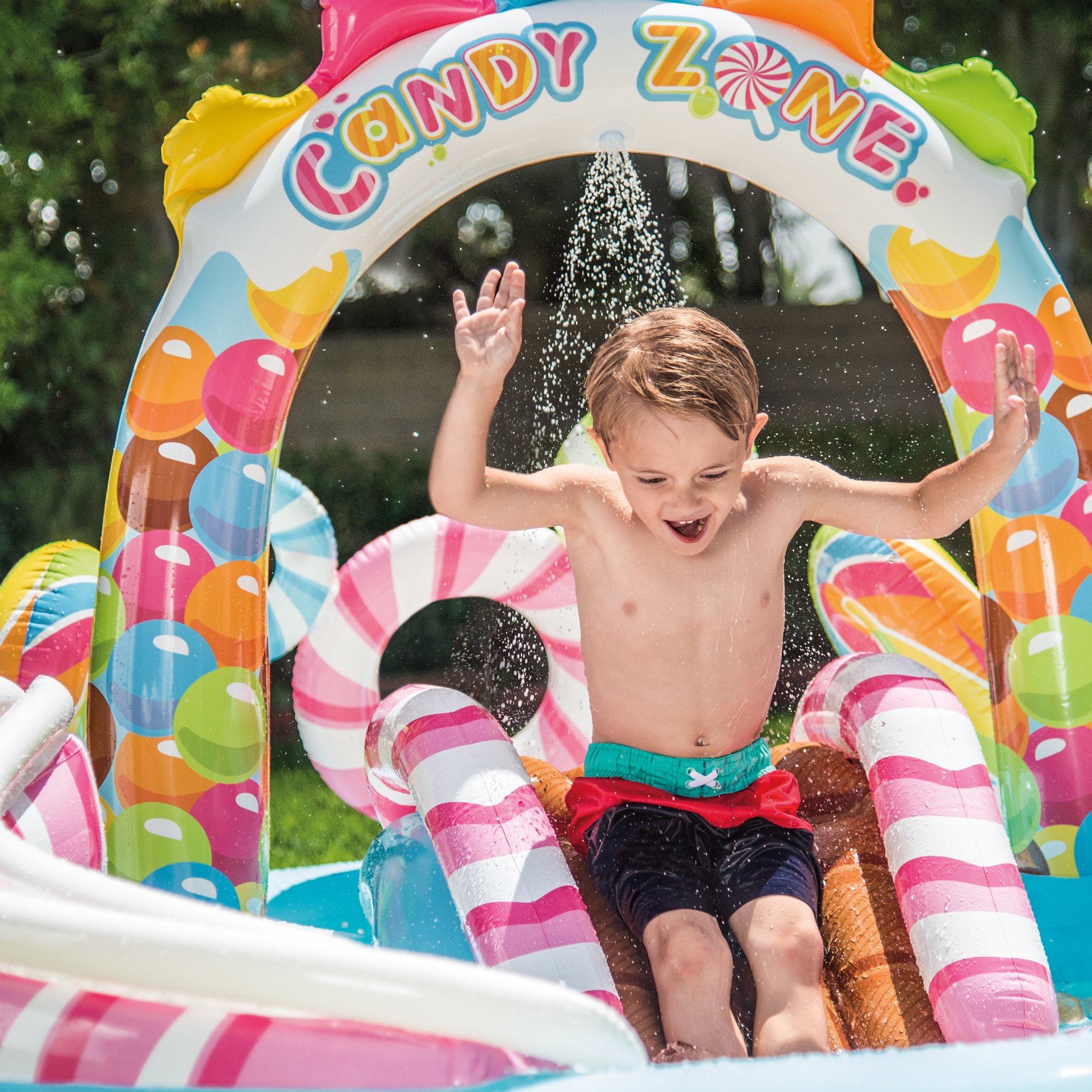 Kiddie　Inflatable　Pack)　Intex　Candy　Pool　Canada　6'　9'　(3　x　x　with　Waterslide　51
