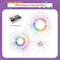 thumbnail image 3 of Hey Play 100-Pack Gel Pen Set for Coloring, Journaling, and School Supplies, 3 of 7