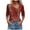 Red, variant on WREESH Womens Fashion Slim T-Shirts V Neck Print Pullover Button 3/4 Length Sleeve Tops Casual Button-Up Blouse T-Shirt Tops Blouse Red