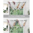 thumbnail image 5 of Waterfall Valances for Windows, Spring Floral Kitchen Sheer Valance Curtains, Colorful Botanical Summer Blooming Rod Pocket Elegant Swag Valances for Living Room Bedroom, 47.2"x38.5", 2 Panel, 5 of 8