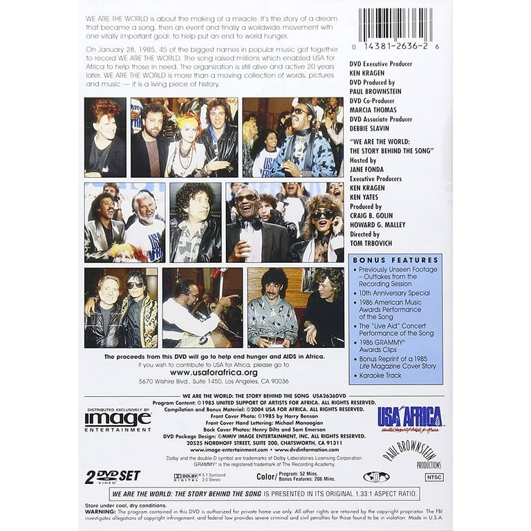 We Are the World: Story Behind the Song (DVD), USA for
