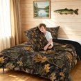 thumbnail image 4 of Manfei Minimalst Camouflage King Size Comforter Sets, Old Fashion Camo Comforters King Size, Coyote Brown, Black Reversible, 3pcs, 1 Comforter and 2 Pillowcases, 4 of 7