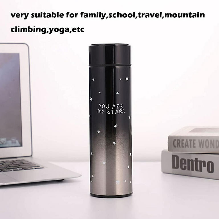 Smart Water Bottle with LED Temperature Display,Tea Infuser Bottle,Travel  Coffee Mug,17oz/500ml Insulated Water Bottle,Flask for hot and cold drinks