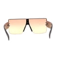 thumbnail image 4 of Womens Luxury Flat Top Thick Temple Mafia Sunglasses Black Gold Orange Yellow, 4 of 4