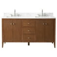 thumbnail image 4 of Vanity Art 60" Bathroom Vanity with Sink, Freestanding Storage Cabinet with Engineered Marble Top, Flip Down Tray, Drawer, and Shelve, 4 of 6