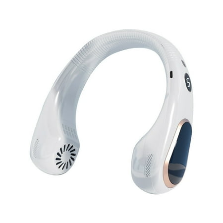 

Digital Display Neck Hanging Outdoor Sports Portable USB Mini Neck Hanging Small Fan Neck Strap Bladeless Fan Suitable for Home Office Fan Battery Mist Fan Electric Fan Mini Fans Portable Large Fan