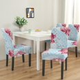thumbnail image 2 of Bright Wildflower Tropical Flower and Leaves Artistic Dining Chair Covers Set of 4 Washable Polyester Stretch Slipcovers Removable Protector for Rustic Decor, 2 of 7
