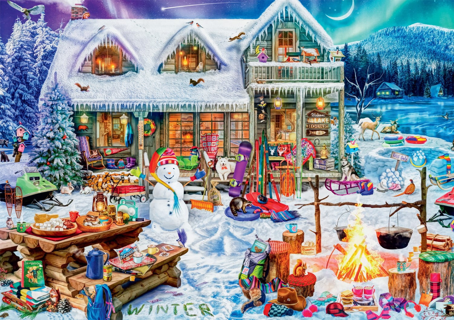 Buffalo Games - Aimee Stewart - Winterland Fun - 300 Piece Jigsaw Puzzle