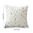 thumbnail image 3 of Funda de cojín cuadrada de lino | Funda de cojín para sofá de 45 x 45 cm | Funda de cojín decorativa para salón | Cremallera invisible y lavable | Negro o blanco, 3 of 6