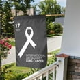 thumbnail image 3 of White Ribbon Lung Cancer Awareness Month Garden Flag Decoration Yard Farmhouse Double Sided Holiday Party Outdoor Camping Decor Flags 12x18in, 3 of 7
