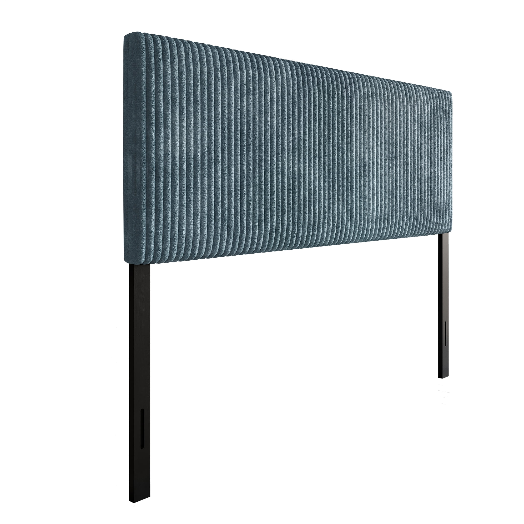 Castle Place Cozy Corduroy Velvet Upholstered King Headboard, Light Blue
