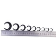 thumbnail image 6 of Women's 9 Pairs Set 14G-00G Ear Gauges Spiral - Long, 1.6-10mm, 6 of 7