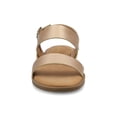 thumbnail image 6 of Journee Womens Wide Width Lavine Multi Strap Flat Sandals, 6 of 9