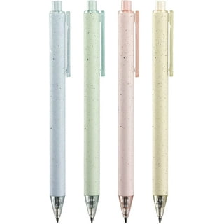 Mr. Pen- Retractable Gel Pens with Rose Gold Ring and Ball, 6 Pack, Morandi  Barrels, Japanese Black Gel Pens, Fast Dry, Gel Pens Fine Point 0.5mm
