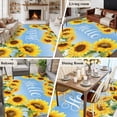 thumbnail image 5 of 5'x8' Area Rugs, Sunflowers Indoor Outdoor Area Rug for Living Room Bedroom, Yellow Summer Botanical Elegant Flowers Washable Bathroom Rugs Kitchen Floor Carpet Mats Home Decor Aesthetic, 5 of 8