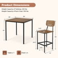thumbnail image 3 of Costway 5-Piece Industrial Dining Table Set w/ Counter Height Table & 4 Bar Stools, 3 of 10