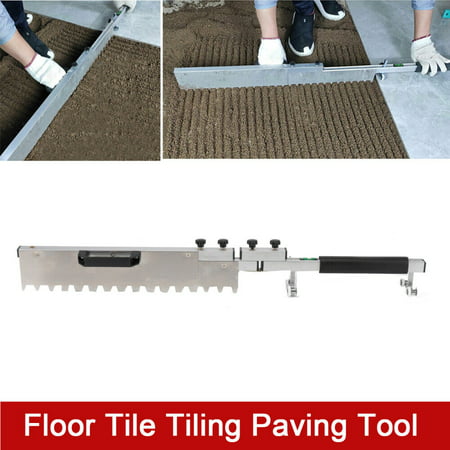 

SUDEG Tile Flat Sand Adjustable Floor Leveling Paving Rake Hand Tools Collapsible