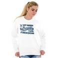 thumbnail image 4 of Us Navy Logo Hubby Defending Freedom Women Plus Size Sweatshirt Brisco Brands 2X, 4 of 5