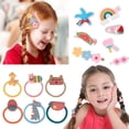 thumbnail image 3 of Set de accesorios para el cabello ONECOCOA para niñas con joyero rosa, 3 of 6