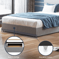 thumbnail image 5 of ZAFLY Queen Size Bed Frame with Drawers, No Box Spring Needed Bed Frame with Headboard, Upholstered Platform Bed Frame with Large Storage Space for Bedroom, Light Grey, 5 of 7