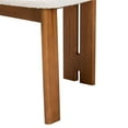 thumbnail image 5 of Pemberly Row Cream Fabric and Brown Wood 2-Piece Dining Chair Set, 5 of 9